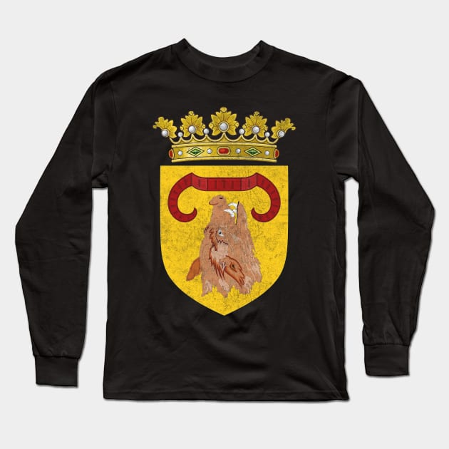 Abruzzo Citra / Kingdom of Napoli Faded Style Design Long Sleeve T-Shirt by DankFutura